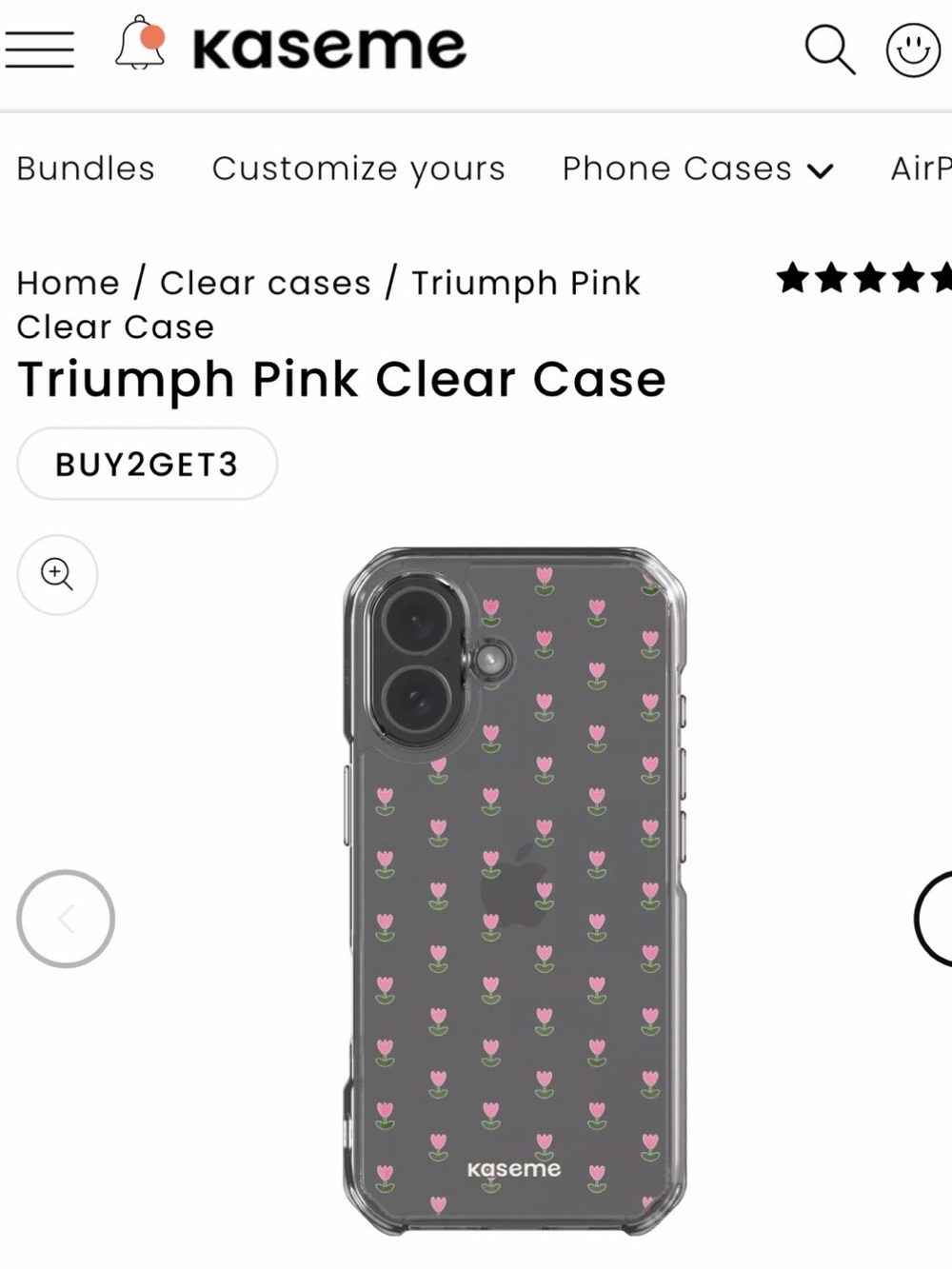 Triumph Pink Clear Phone Case - iPhone 17